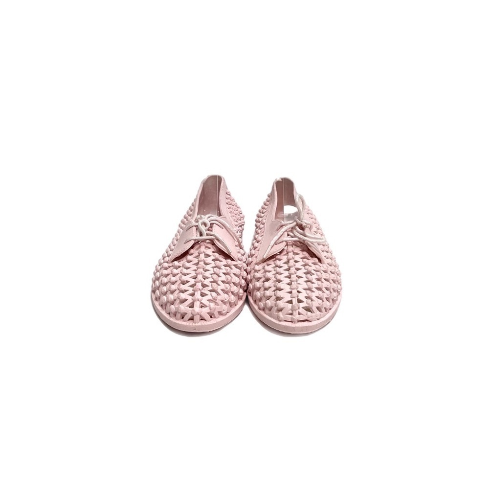 Vintage 1980s pink molded plastic lattice vented lace up deck shoes - Picture 3 of 8